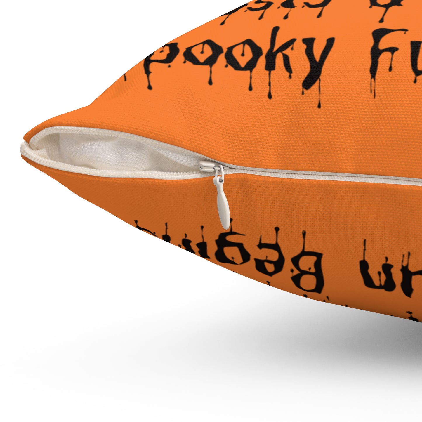 Halloween Ghost Spun Polyester Square Pillow , Cute Ghost Pillow, Halloween Pillow, Cute Fall Pillow, Spooky Season Pillow, Gift For Halloween