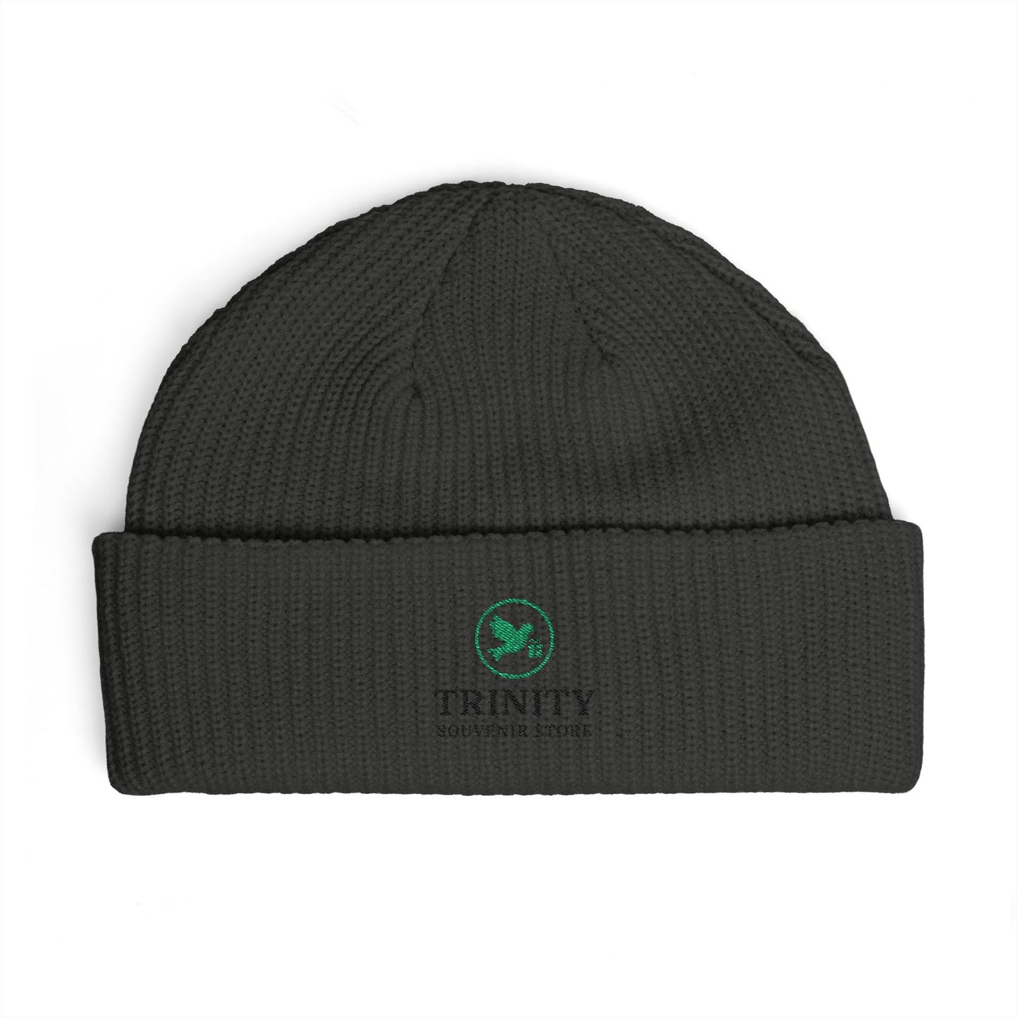 Trinity Logo Cuff Beanie – Embroidered Winter Knit Hat