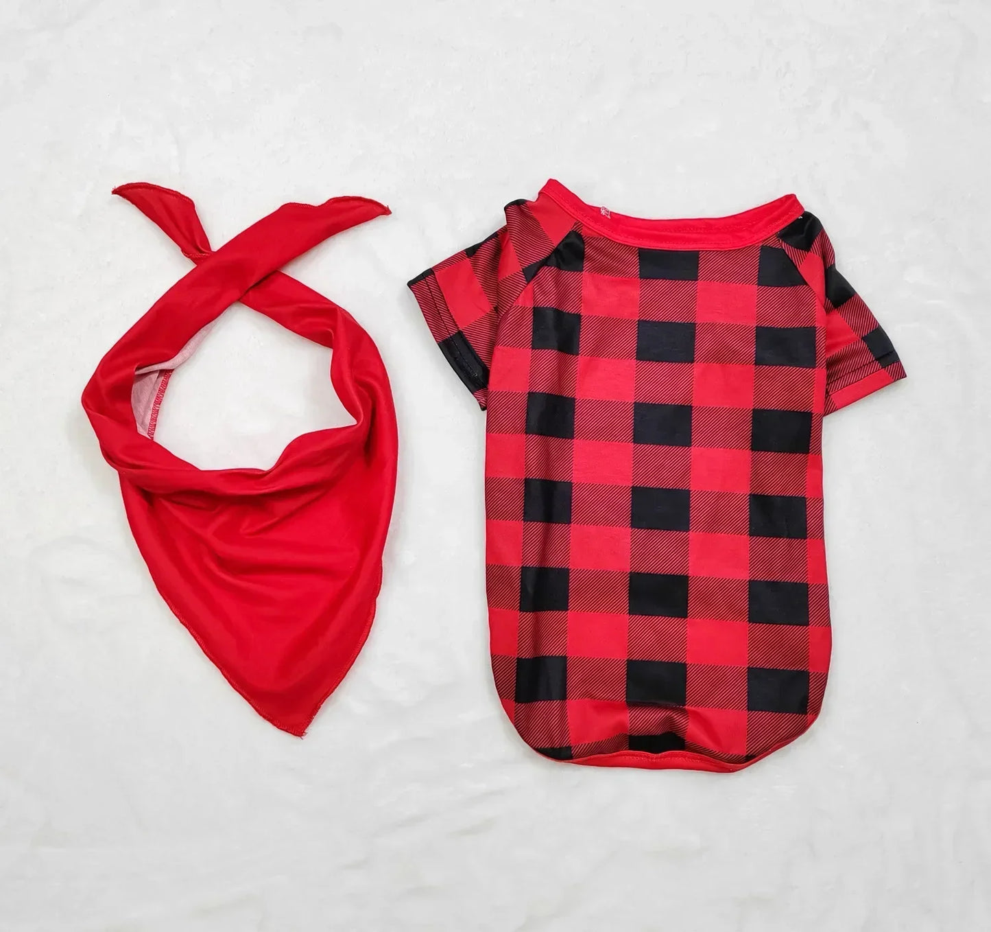 Merry Christmas Reindeer Black and Red Plaid Family Pajama Sets