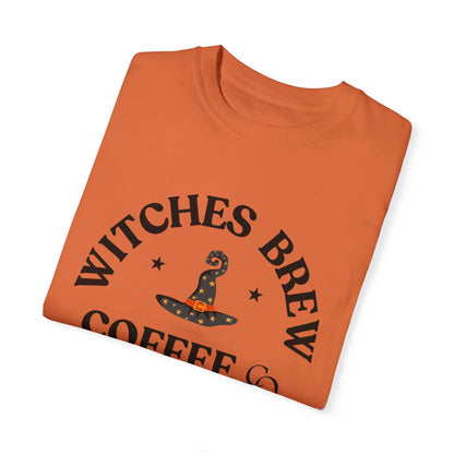 Witch Hat & Letter Print T-Shirt, Casual Long Sleeve Top For Spring & Fall, Women's and Men Clothing, Halloween Shirt