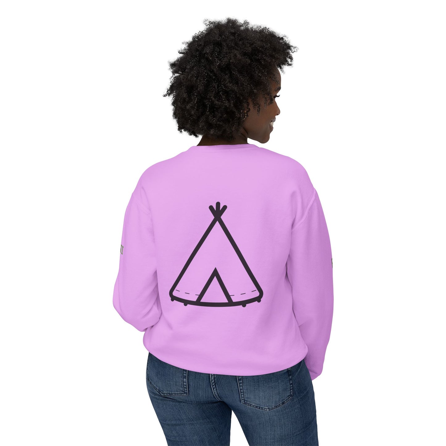 Trinity Souvenir Crewneck Sweatshirt — Dove Logo & Teepee Back Graphic
