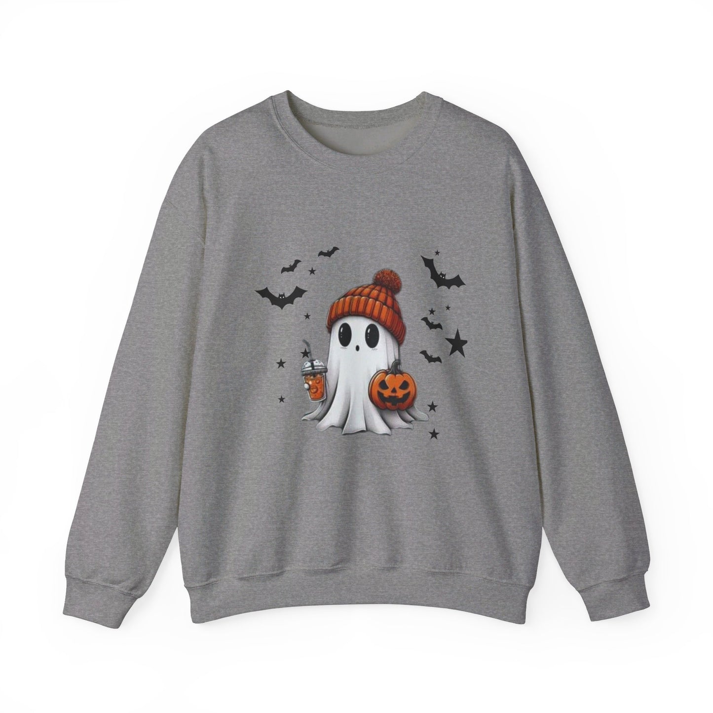 Unisex Heavy Blend™ Crewneck Sweatshirt Halloween Ghost Comfort Colors Shirt, Cute Ghost Shirt, Women's Halloween Shirt, Cute Fall Shirt, Spooky Season Shirt, Gift For Halloween