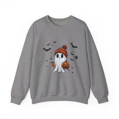 Unisex Heavy Blend™ Crewneck Sweatshirt Halloween Ghost Comfort Colors Shirt, Cute Ghost Shirt, Women's Halloween Shirt, Cute Fall Shirt, Spooky Season Shirt, Gift For Halloween