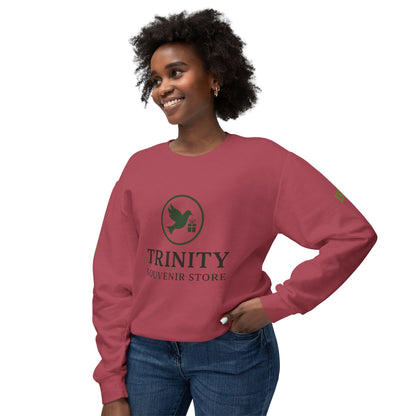 Trinity Souvenir Crewneck Sweatshirt — Dove Logo & Teepee Back Graphic