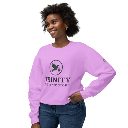 Trinity Souvenir Crewneck Sweatshirt — Dove Logo & Teepee Back Graphic
