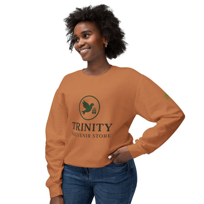 Trinity Souvenir Crewneck Sweatshirt — Dove Logo & Teepee Back Graphic