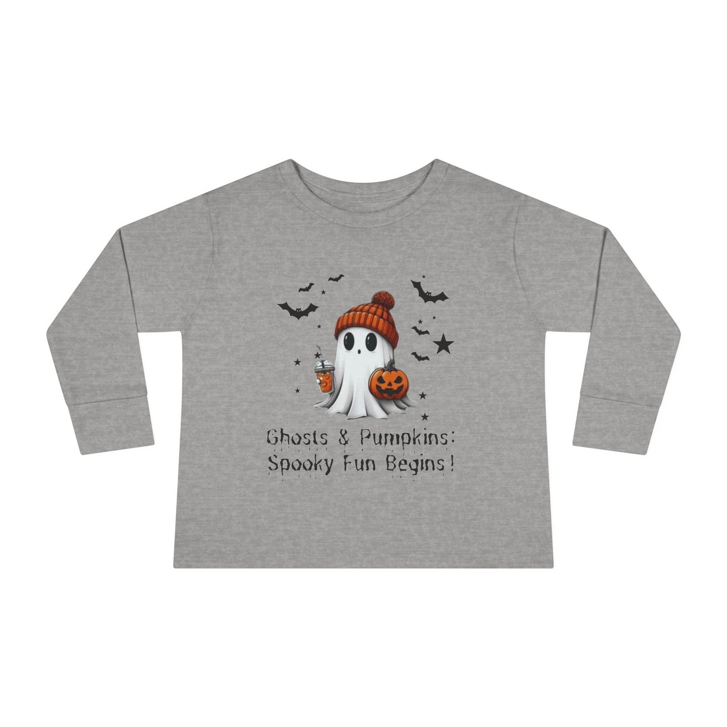 Halloween Ghost Toddler Long Sleeve Tee, Cute Ghost Toddler Long Sleeve Tee, Halloween Toddler Long Sleeve Tee , Cute Fall Toddler Long Sleeve Tee, Spooky Season Toddler Long Sleeve Tee, Gift For Halloween