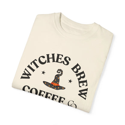 Witch Hat & Letter Print T-Shirt, Casual Long Sleeve Top For Spring & Fall, Women's and Men Clothing, Halloween Shirt