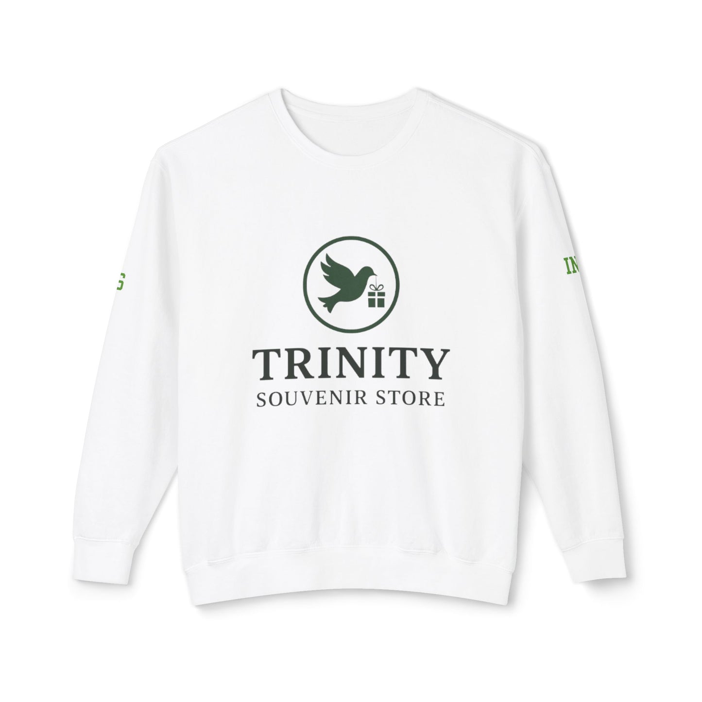 Trinity Souvenir Crewneck Sweatshirt — Dove Logo & Teepee Back Graphic