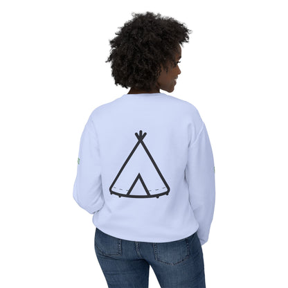 Trinity Souvenir Crewneck Sweatshirt — Dove Logo & Teepee Back Graphic