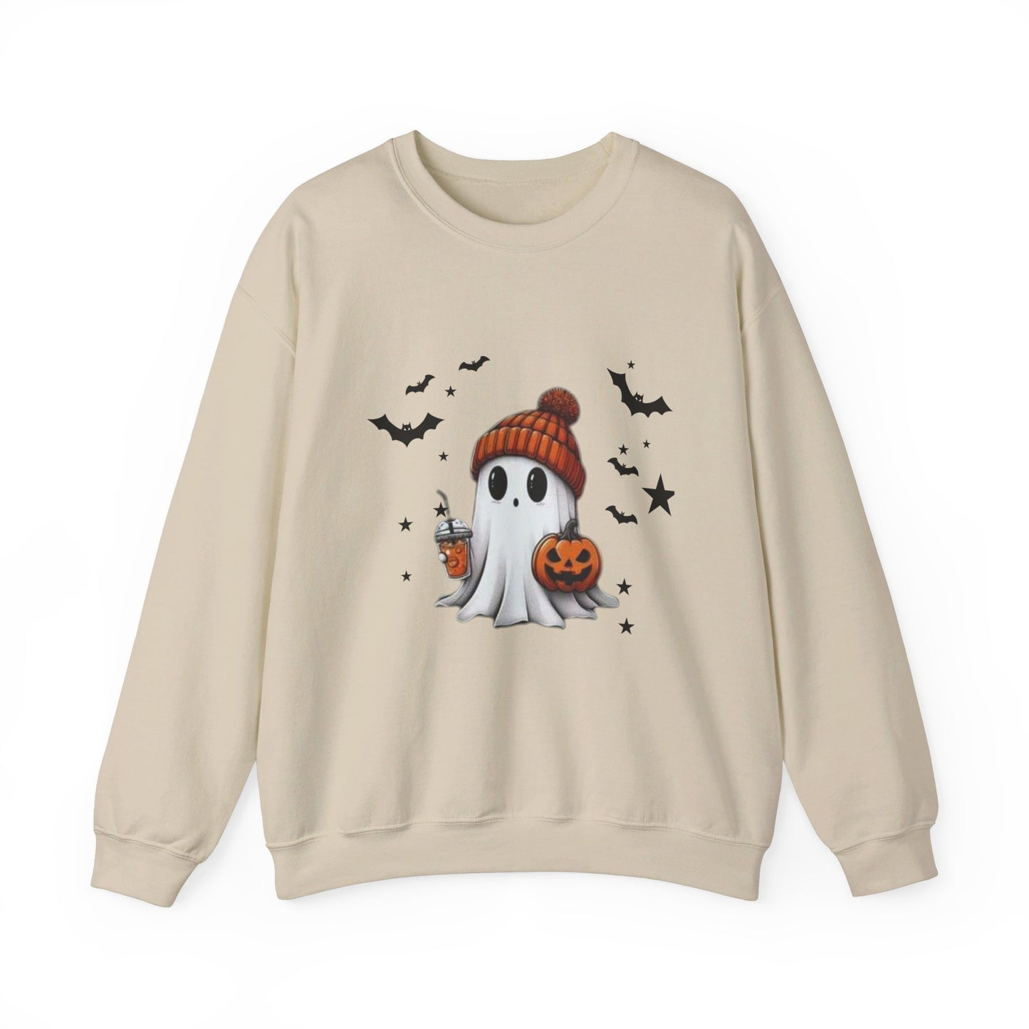 Unisex Heavy Blend™ Crewneck Sweatshirt Halloween Ghost Comfort Colors Shirt, Cute Ghost Shirt, Women's Halloween Shirt, Cute Fall Shirt, Spooky Season Shirt, Gift For Halloween