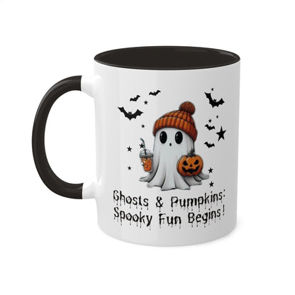 Halloween Ghost Comfort Colorful 11oz Mug , Cute Ghost Mug, Halloween Mug, Cute Fall Mug, Spooky Season Mug, Gift For Halloween