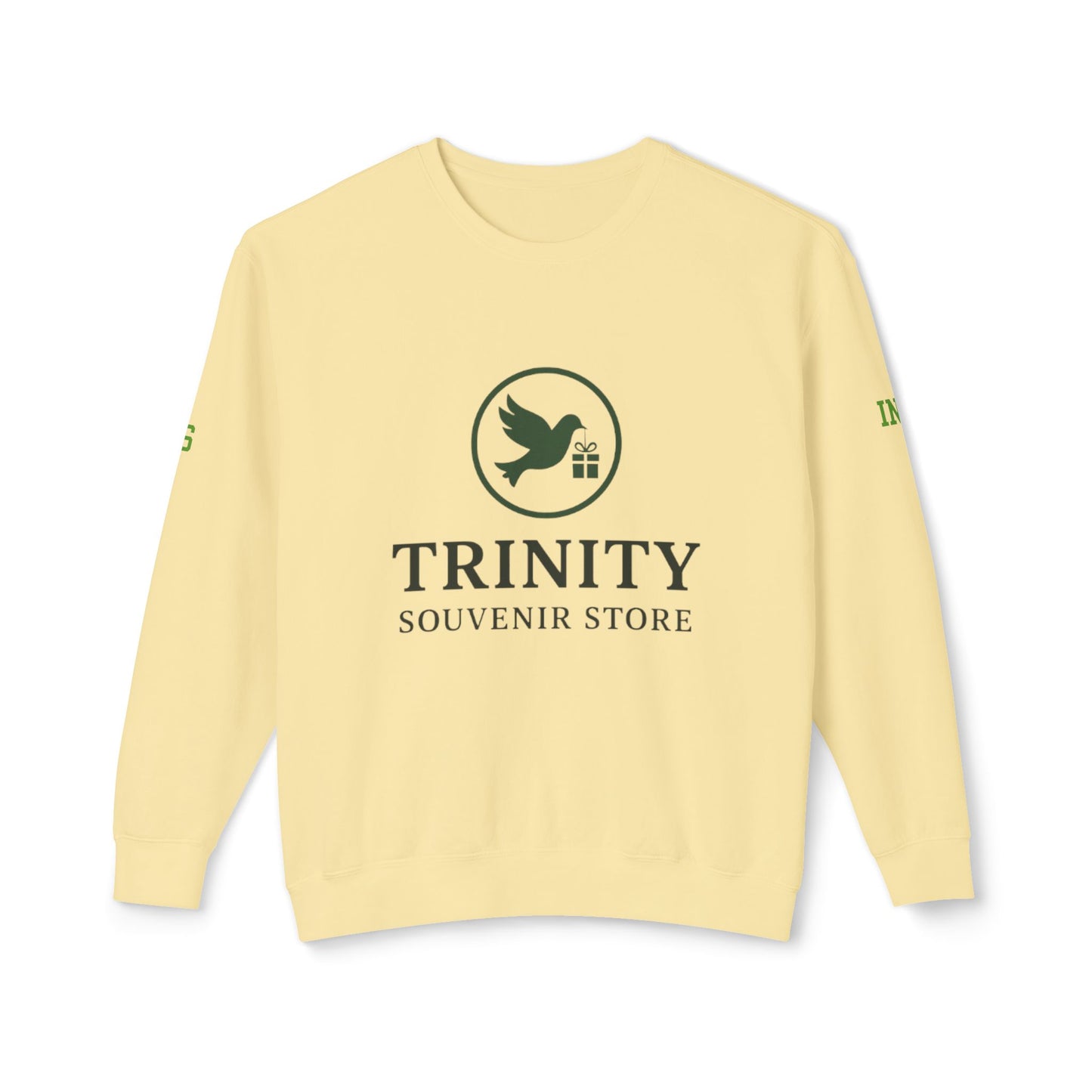 Trinity Souvenir Crewneck Sweatshirt — Dove Logo & Teepee Back Graphic
