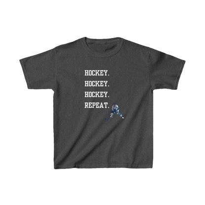 Hockey on Repeat Kids  Tee