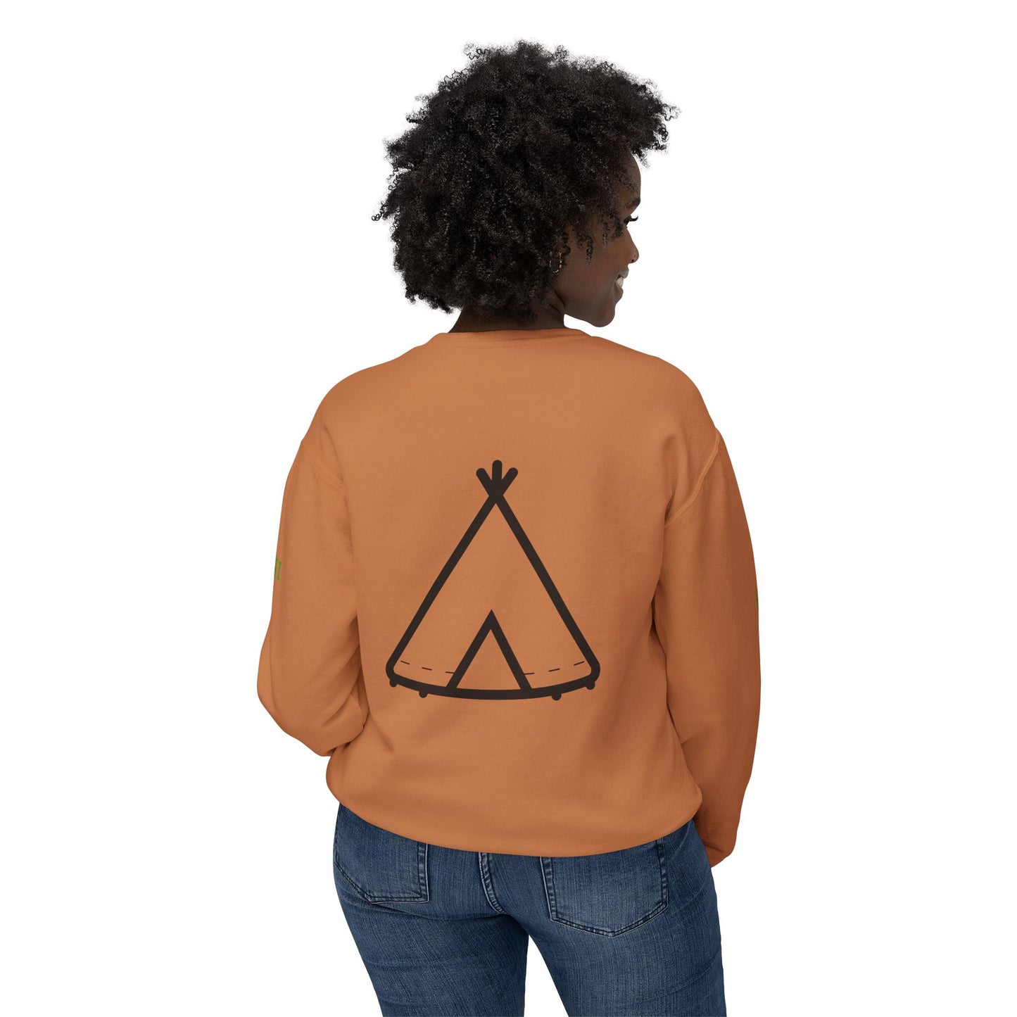Trinity Souvenir Crewneck Sweatshirt — Dove Logo & Teepee Back Graphic