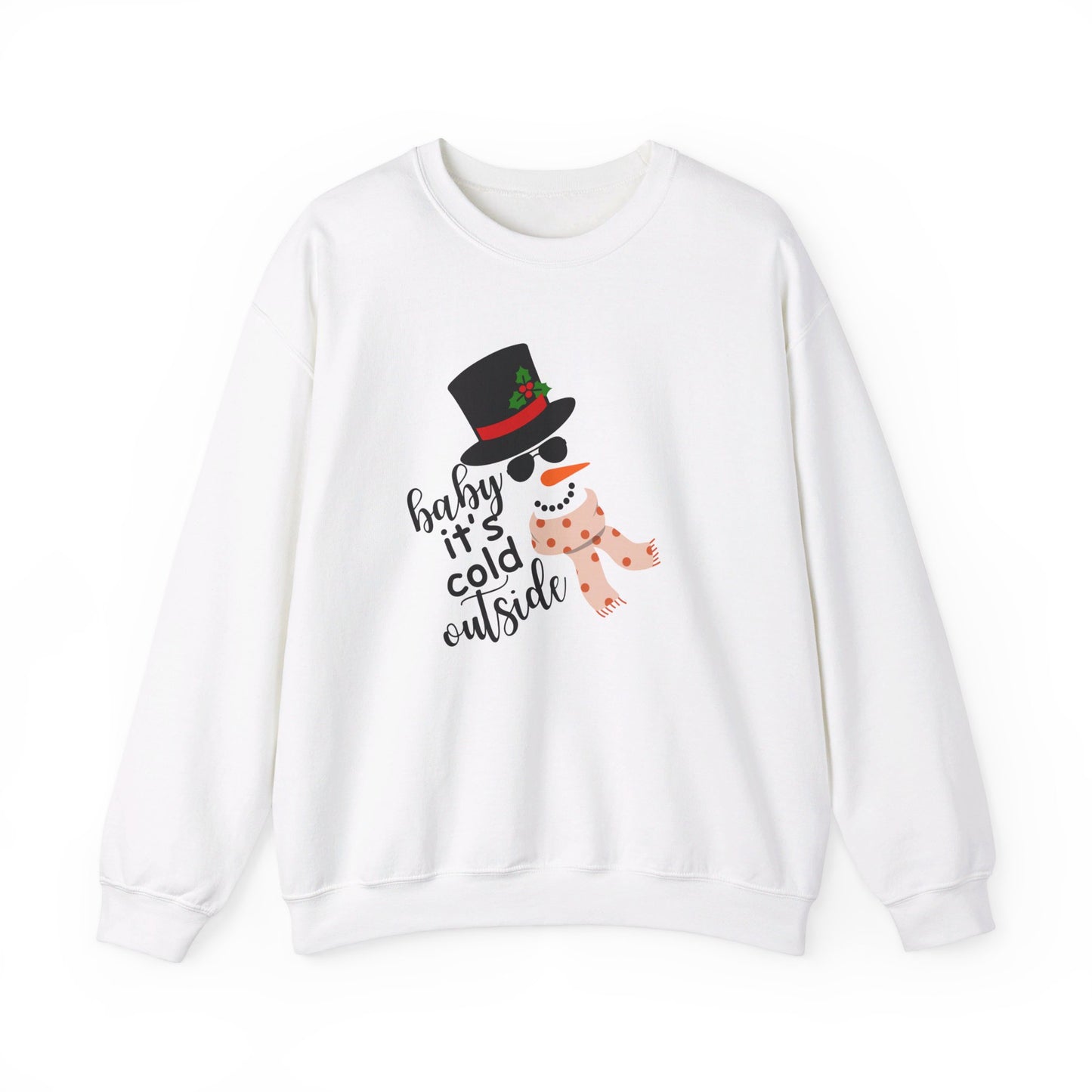 Snowy Winter Charm Waffle Sweatshirt - Soft, Casual, Long Sleeve Crew Neck Design, Letter Print, Unisex Cozy Clothing for Everyday Wear