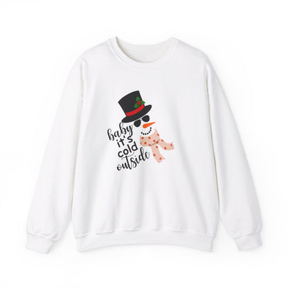 Snowy Winter Charm Waffle Sweatshirt - Soft, Casual, Long Sleeve Crew Neck Design, Letter Print, Unisex Cozy Clothing for Everyday Wear