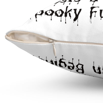 Halloween Ghost Spun Polyester Square Pillow, Cute Ghost Pillow, Halloween Pillow, Cute Fall Pillow, Spooky Season Pillow, Gift For Halloween