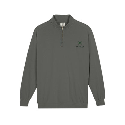 Quarter-Zip Sweatshirt — Trinity Camp Teepee Logo (Embroidered Front, Large Teepee Back)