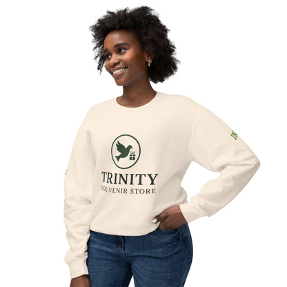 Trinity Souvenir Crewneck Sweatshirt — Dove Logo & Teepee Back Graphic