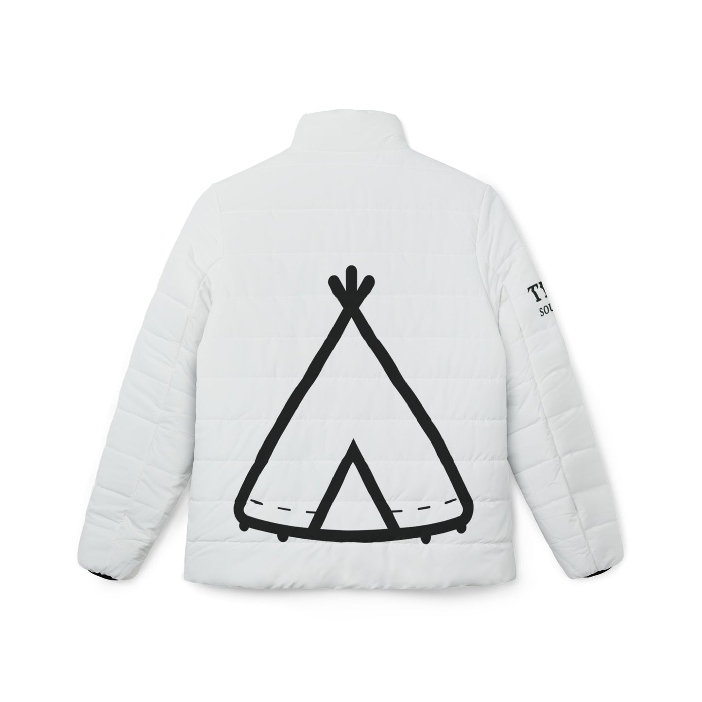Puffer Jacket — Trinity Camping Crew Logo with Teepee Back Print