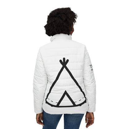 Puffer Jacket — Trinity Camping Crew Logo with Teepee Back Print