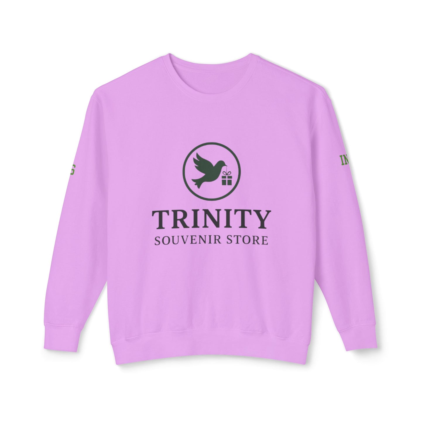 Trinity Souvenir Crewneck Sweatshirt — Dove Logo & Teepee Back Graphic