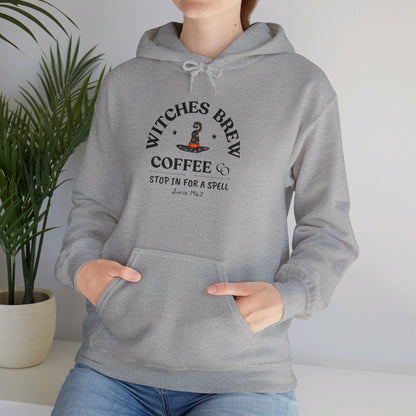 Witch Hat & Letter Print Hooded Sweatshirt, Casual Long Sleeve Top For Spring & Fall, Women's  and Men's Clothing.