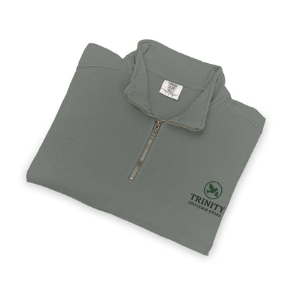Quarter-Zip Sweatshirt — Trinity Camp Teepee Logo (Embroidered Front, Large Teepee Back)