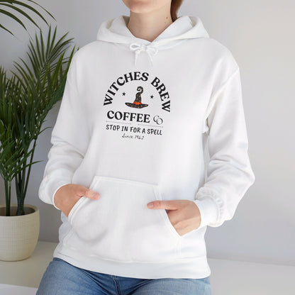 Witch Hat & Letter Print Hooded Sweatshirt, Casual Long Sleeve Top For Spring & Fall, Women's  and Men's Clothing.