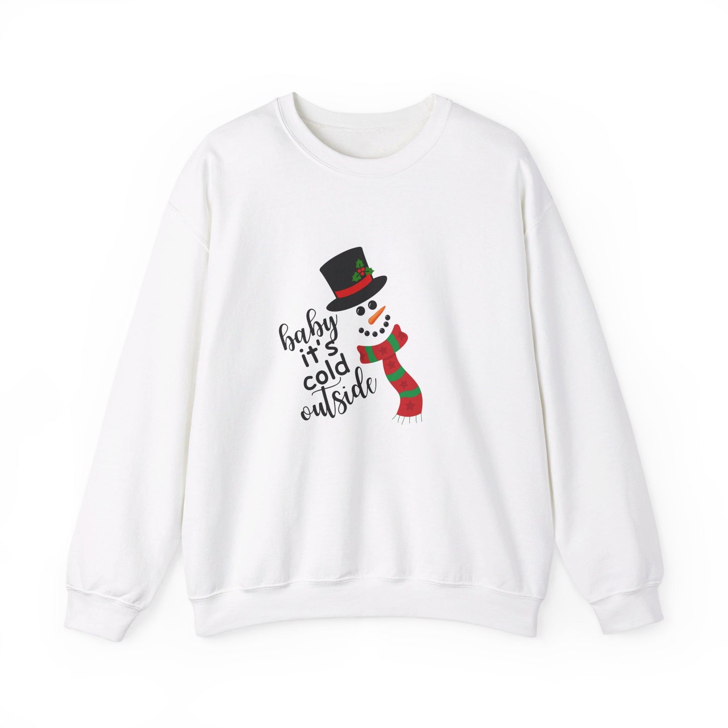 Snowy Winter Charm Waffle Sweatshirt - Soft, Casual, Long Sleeve Crew Neck Design, Letter Print, Unisex Cozy Clothing for Everyday Wear Sweatshirt