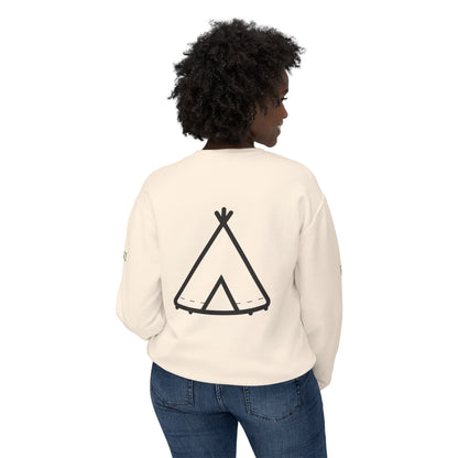 Trinity Souvenir Crewneck Sweatshirt — Dove Logo & Teepee Back Graphic