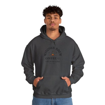 Witch Hat & Letter Print Hooded Sweatshirt, Casual Long Sleeve Top For Spring & Fall, Women's  and Men's Clothing.