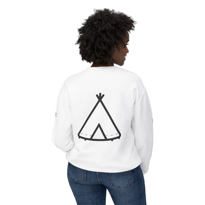 Trinity Souvenir Crewneck Sweatshirt — Dove Logo & Teepee Back Graphic