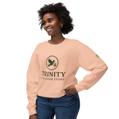 Trinity Souvenir Crewneck Sweatshirt — Dove Logo & Teepee Back Graphic