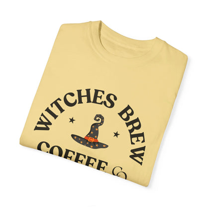 Witch Hat & Letter Print T-Shirt, Casual Long Sleeve Top For Spring & Fall, Women's and Men Clothing, Halloween Shirt