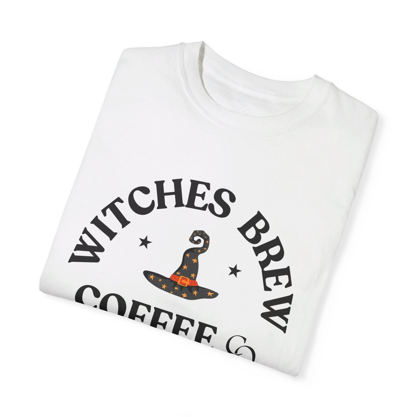 Witch Hat & Letter Print T-Shirt, Casual Long Sleeve Top For Spring & Fall, Women's and Men Clothing, Halloween Shirt
