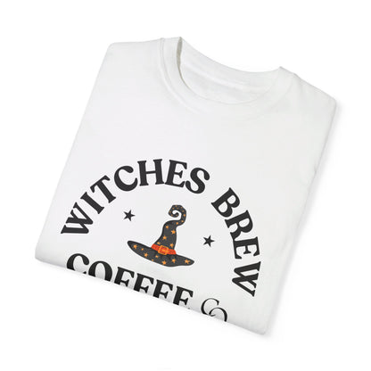 Witch Hat & Letter Print T-Shirt, Casual Long Sleeve Top For Spring & Fall, Women's and Men Clothing, Halloween Shirt