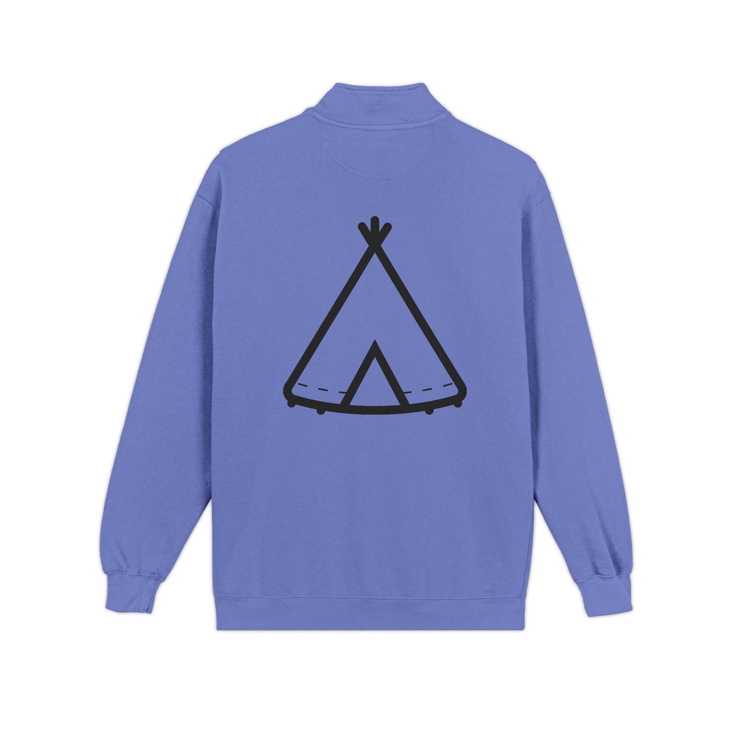 Quarter-Zip Sweatshirt — Trinity Camp Teepee Logo (Embroidered Front, Large Teepee Back)