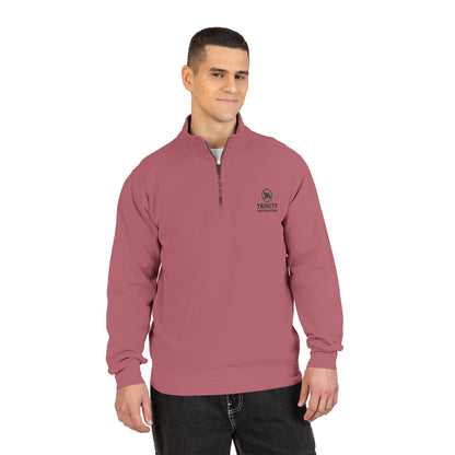 Quarter-Zip Sweatshirt — Trinity Camp Teepee Logo (Embroidered Front, Large Teepee Back)