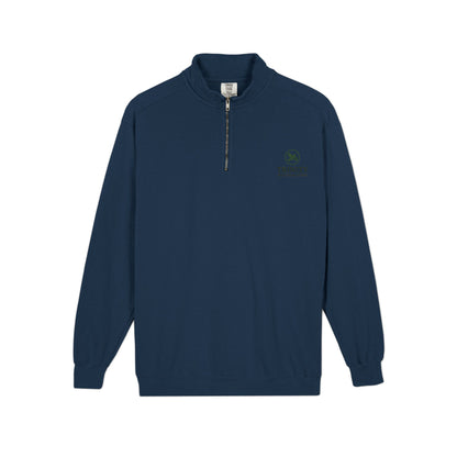 Quarter-Zip Sweatshirt — Trinity Camp Teepee Logo (Embroidered Front, Large Teepee Back)