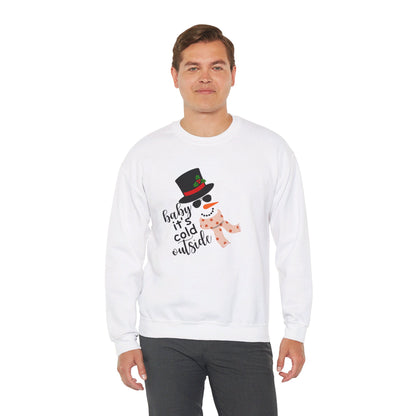 Snowy Winter Charm Waffle Sweatshirt - Soft, Casual, Long Sleeve Crew Neck Design, Letter Print, Unisex Cozy Clothing for Everyday Wear