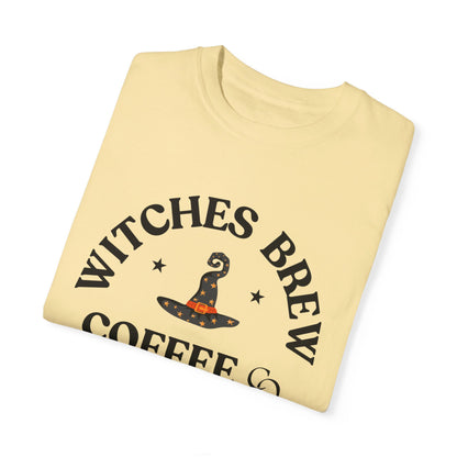Witch Hat & Letter Print T-Shirt, Casual Long Sleeve Top For Spring & Fall, Women's and Men Clothing, Halloween Shirt