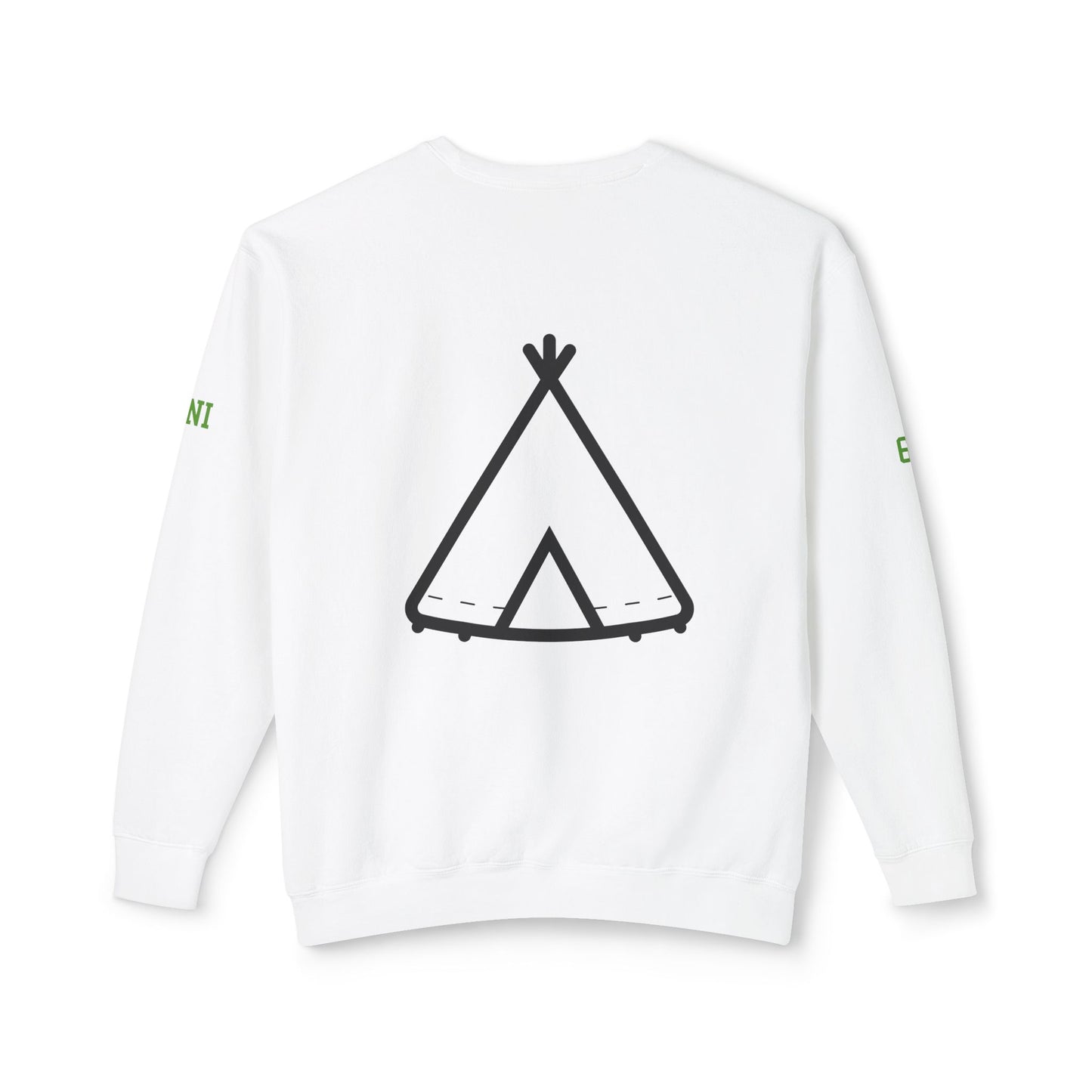 Trinity Souvenir Crewneck Sweatshirt — Dove Logo & Teepee Back Graphic