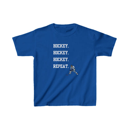 Hockey on Repeat Kids  Tee