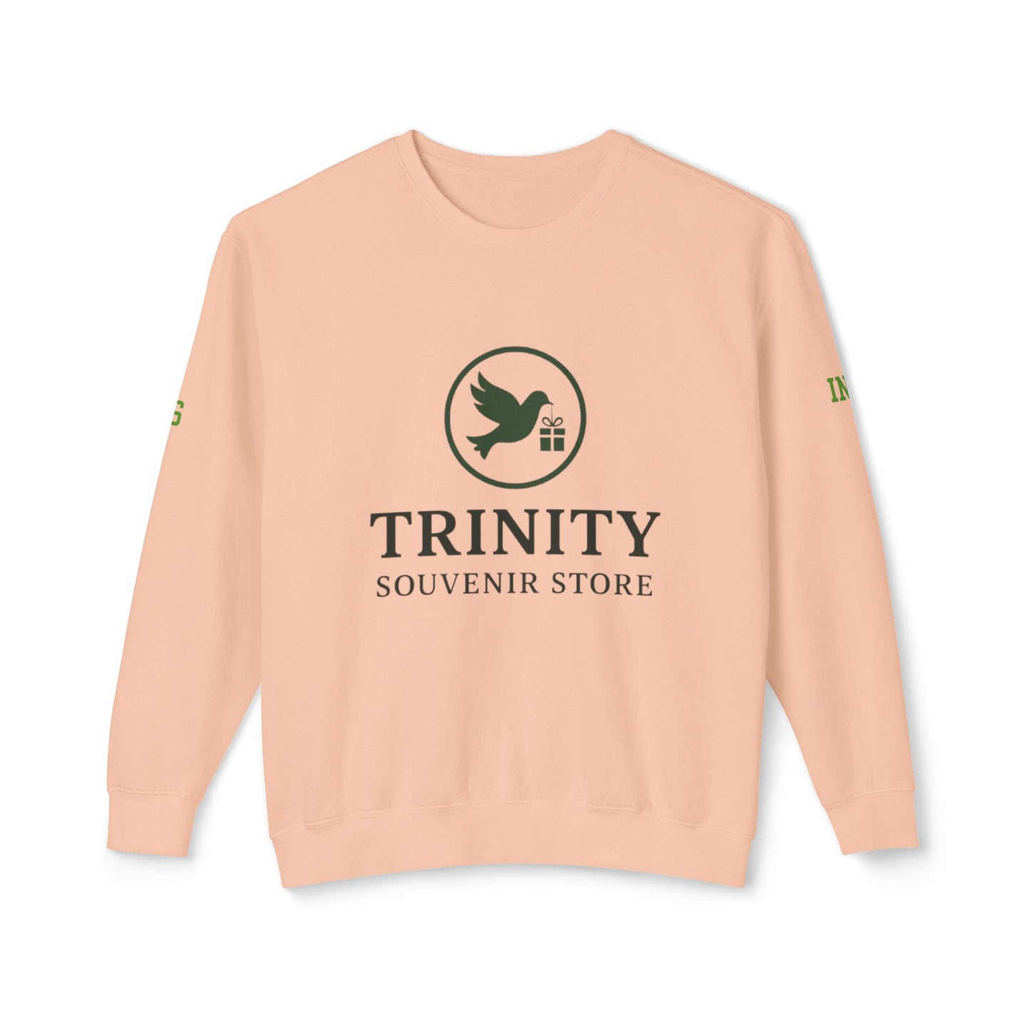 Trinity Souvenir Crewneck Sweatshirt — Dove Logo & Teepee Back Graphic