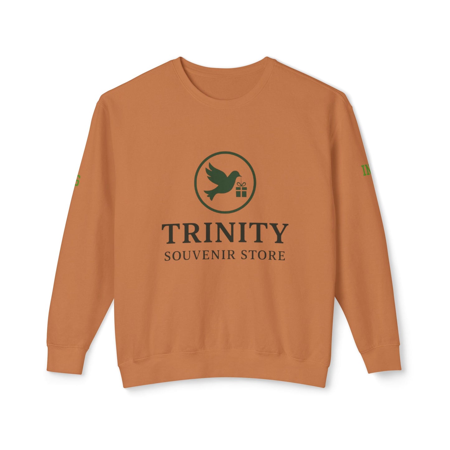 Trinity Souvenir Crewneck Sweatshirt — Dove Logo & Teepee Back Graphic