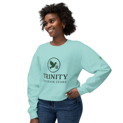 Trinity Souvenir Crewneck Sweatshirt — Dove Logo & Teepee Back Graphic