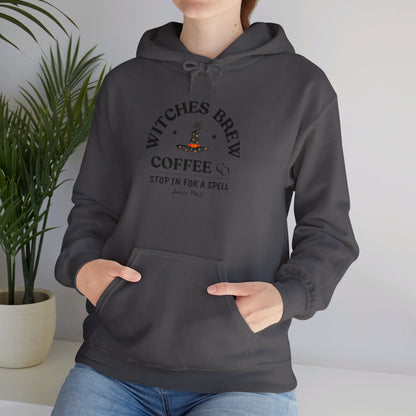 Witch Hat & Letter Print Hooded Sweatshirt, Casual Long Sleeve Top For Spring & Fall, Women's  and Men's Clothing.