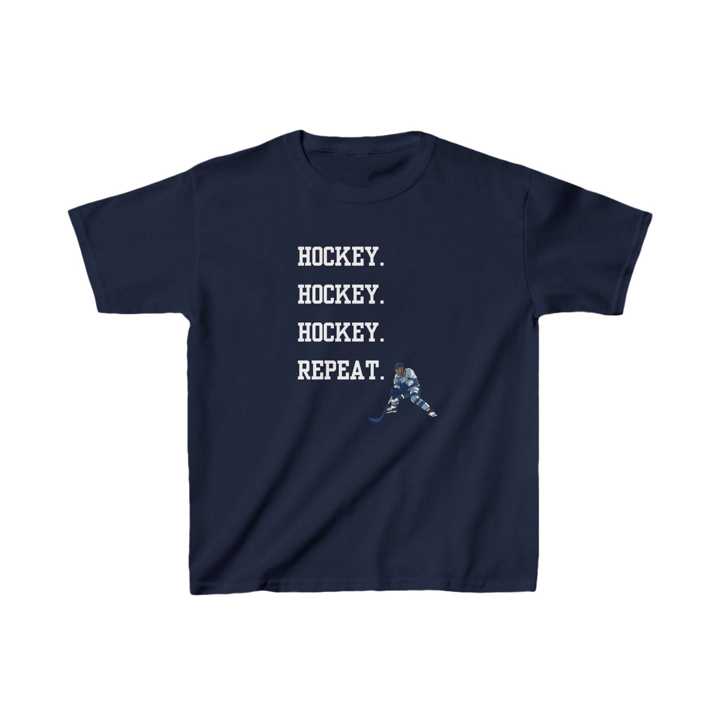 Hockey on Repeat Kids  Tee
